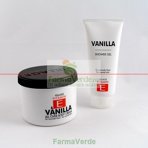 Crema de corp cu Vanilie 500 ml Village Cosmetics