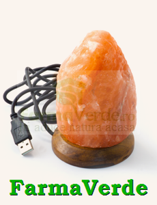 Lampa din Cristale de Sare Natural USB Monte Cristal