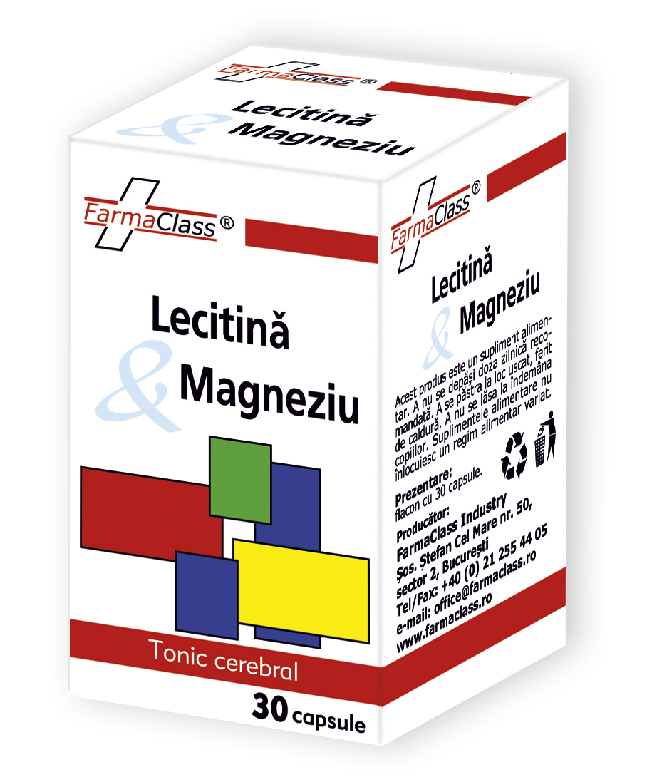 Lecitina + Magneziu 30 cps FarmaClass
