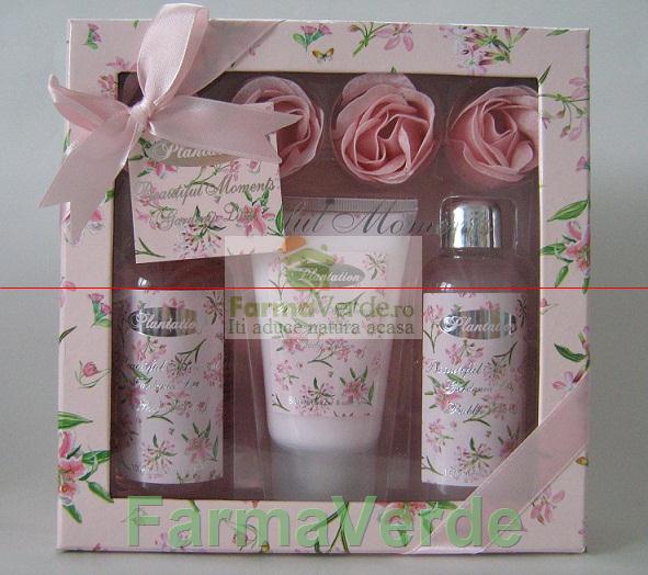 Set floral PINK (gardenia) Village Cosmetics