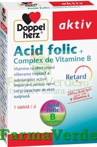 Doppelherz Aktiv Acid folic + Complex de Vitamine B 30 tablete