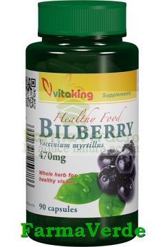 Afin negru 470mg Bilberry 90 capsule Vitaking