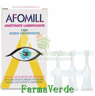 AFOMILL LUBRIFIANT ANTIIRITANT cu acid hialuronic picaturi 10 ml
