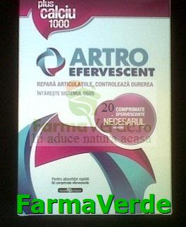 Artro Efervescent Plus Calciu 1000 60cpr 3 Tuburi Health