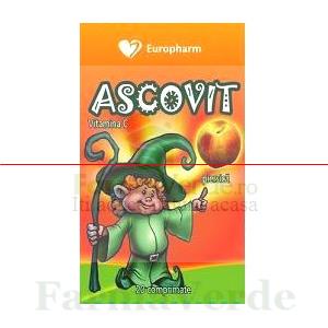 Ascovit Piersica Vitamina C 20 cpr masticabile Europharm