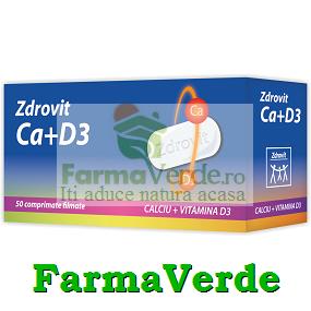 Zdrovit Calciu+Vitamina D3 50 de comprimate