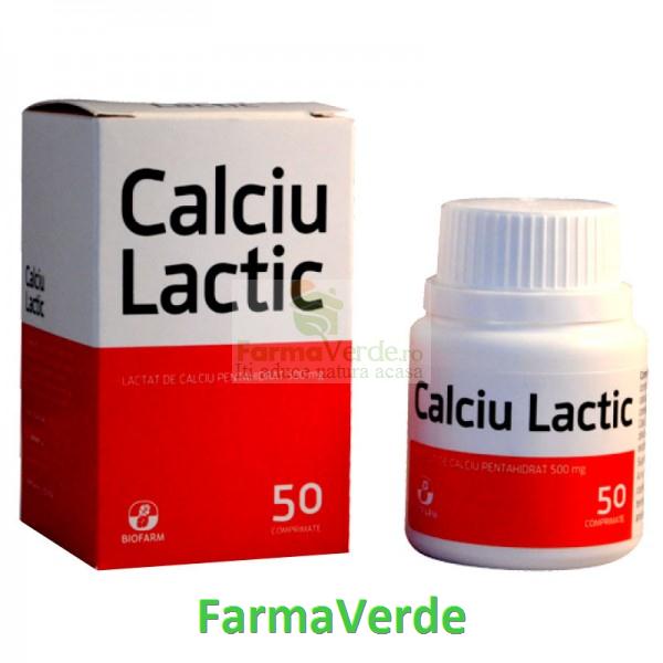 Biofarm Calciu Lactic 500 mg 50 comprimate