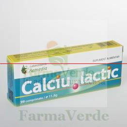Calciu Lactic 500mg 20 cpr Remedia