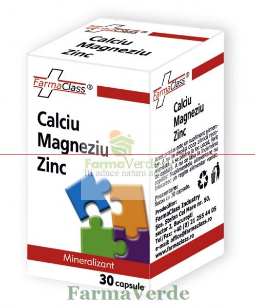 Calciu Magneziu Zinc 30 cps FarmaClass