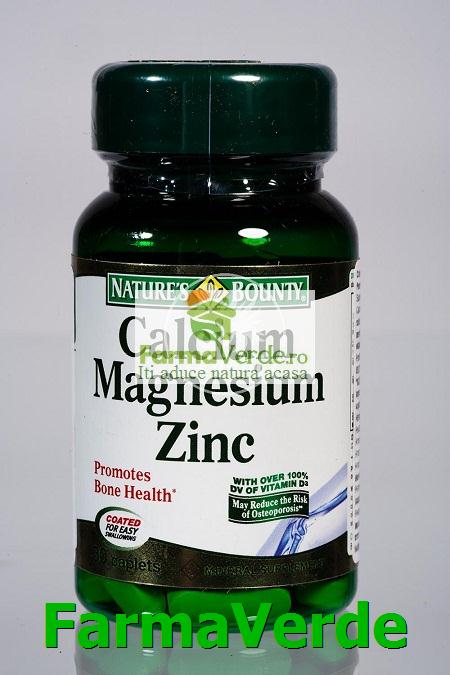Calciu Magneziu Zinc 30 capsule Nature' Bounty