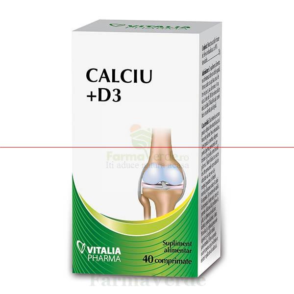 Calciu Plus Vitamina D3 40 tablete Vitalia K Pharma