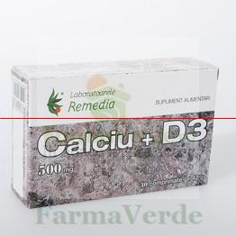 CALCIU+D3 500 mg 30 Comprimate Remedia