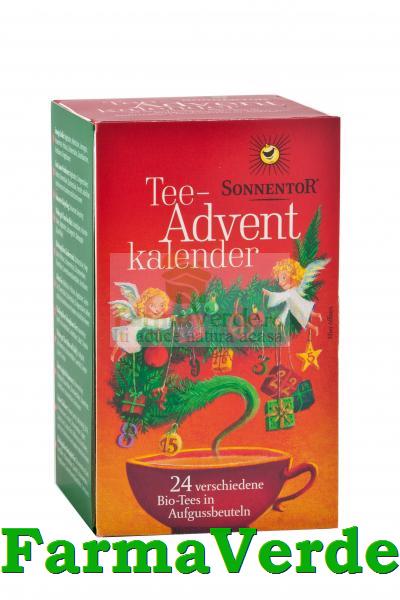 Ceai Calendar de Craciun Mix 24 sortimente de ceai Sonnentor