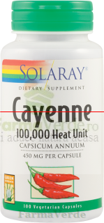 CAYENNE ARDEI IUTE 450 mg 100 capsule Solaray Secom