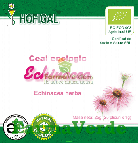 Ceai Ecologic Echinaceea 25 dz x1,5 gr Hofigal