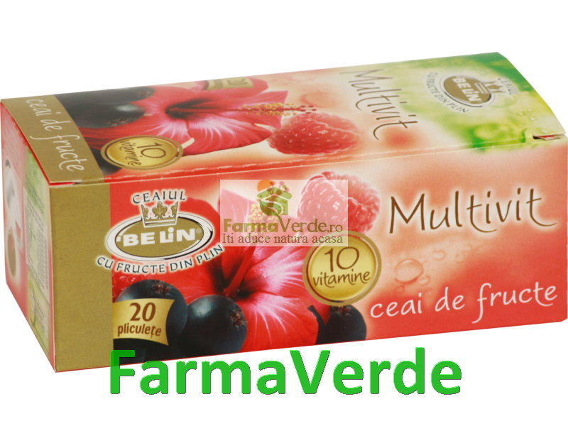 Ceai Multivit ( 10 vitamine ) 20 pliculete a 2g Belin Nova Plus