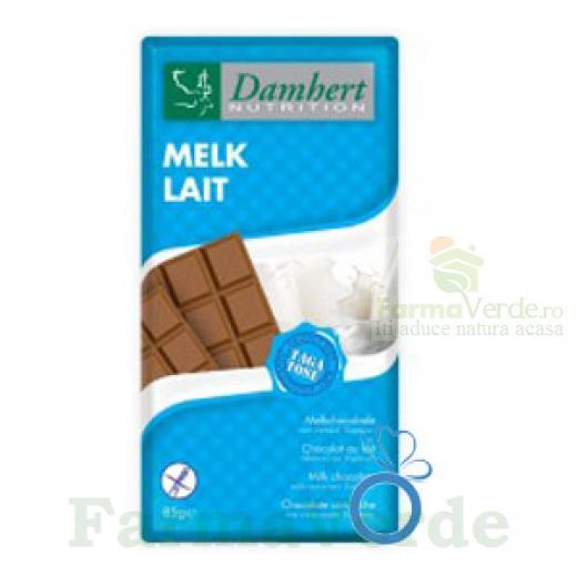 Damhert Ciocolata cu lapte fara zahar cu tagatoza tableta 85 gr