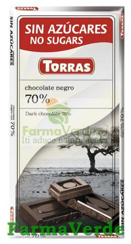 Torras ciocolata neagra 70% Cacao 100 gr