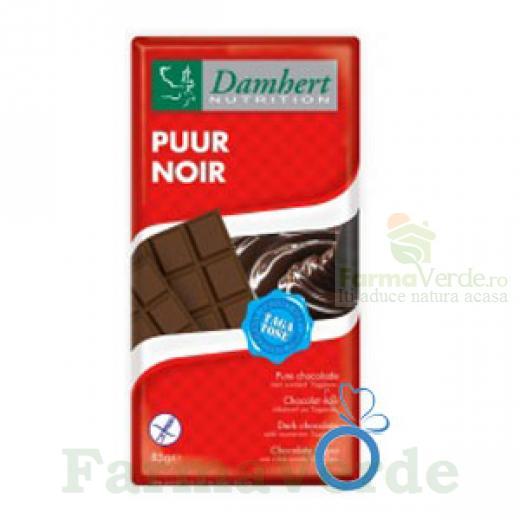 Damhert Ciocolata neagra fara zahar cu tagatoza 85 gr