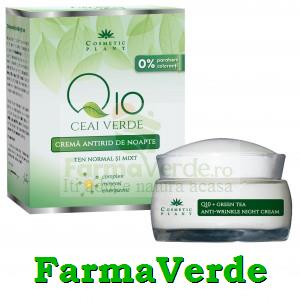 Crema antirid de noapte Q10,ceai verde,Mineral Complex Cosmetic