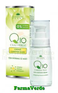 Crema contur ochi Q10,ceai verde,complex mineral Cosmetic Plant