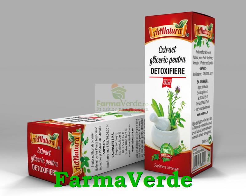 Extract gliceric pentru DETOXIFIERE 50 ml Adnatura Adserv