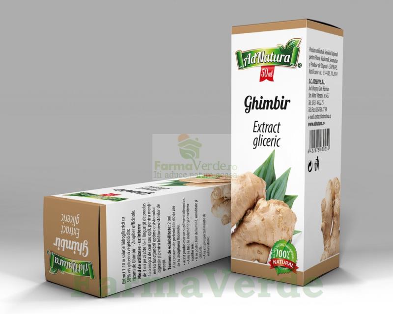 Extract Gliceric GHIMBIR 50 ml Adnatura Adserv