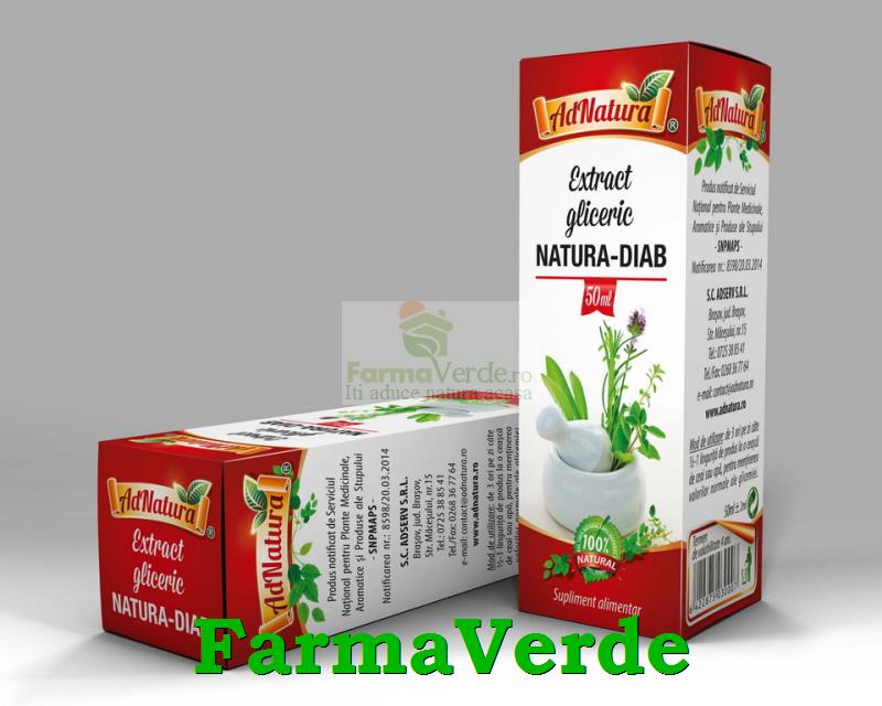 Extract gliceric NATURA-DIAB 50 ml Adnatura Adserv