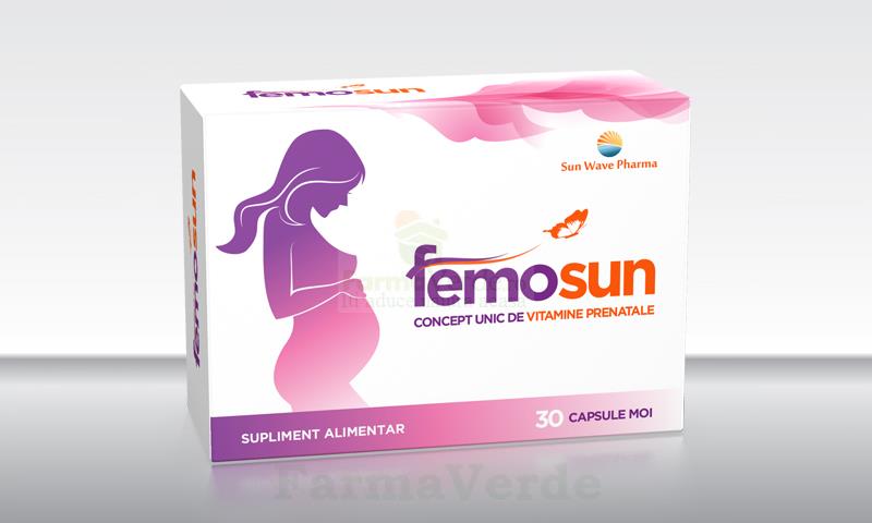 Femosun Vitamine si Minerale Gravide 30 capsule Sun Wave Pharma