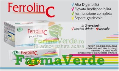 Ferrolin C fier de origine naturala 30 capsule Esitalia