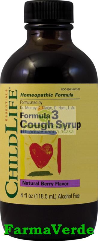 Cough Syrup Sirop Produs Homeopat Tuse 118.5 ml gust de fructe