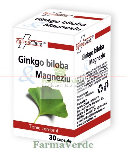 Ginkgo Biloba + Magneziu 30 cps FarmaClass