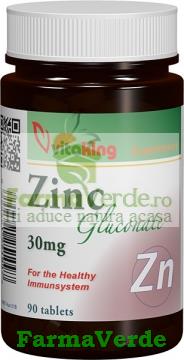 Gluconat de zinc 30 mg 90 comprimate Vitaking