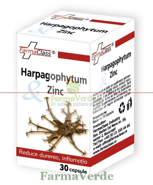 Harpagophytum + Zinc (Gheara Diavolului) 30 cps FarmaClass