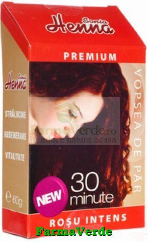 Henna Premium Vopsea Colorant Pentru Par Roscat Intens 60 gr