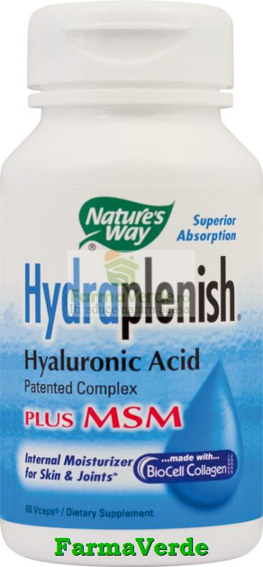 Hydraplenish Plus MSM,Colagen 60 capsule Secom Nature's Way