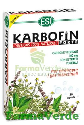 Karbofin Forte Carbune vegetal 300 mg 30 capsule Esitalia