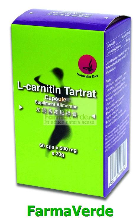 L-CARNITIN TARTRAT 500MG 60 capsule Naturalia Diet