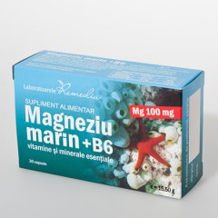 Magneziu Marin + Vitamina B6 100 mg 30 capsule Remedia