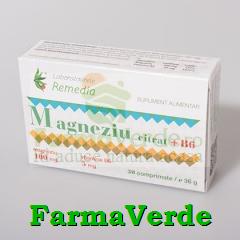 Magneziu citrat +Vitamina B6 30 Comprimate Remedia