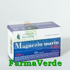 Magneziu Marin 100 mg + Vitamina.B6 50 capsule Remedia