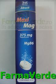 Zdrovit MaxiMag 375mg 20 Comprimate efervescente