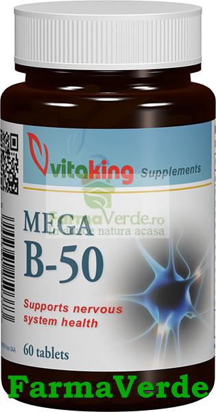 Mega B-50 Complex de Vitamine 60 comprimate Vitaking