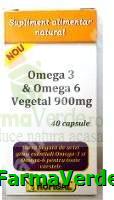 Omega 3 Omega 6 vegetal 40 capsule moi 900 mg Hofigal