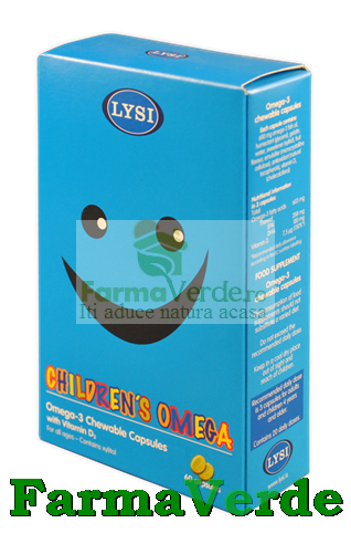 Omega 3 Masticabil cu Vitamina D3 60 capsule Lysi Saga Sanatate