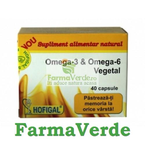 OMEGA-3 si OMEGA-6 Vegetal 40 Cps Hofigal
