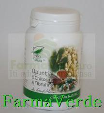 Opuntia Chitosan Fibrulina 30 capsule Medica Pronatura
