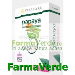 Papaya Digestie Usoara 30 capsule Vita Care
