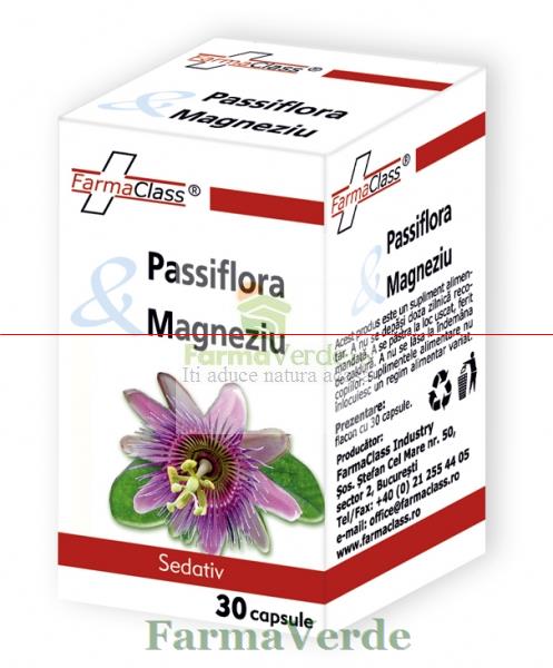 Passiflora + Magneziu 30 cps FarmaClass