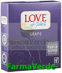 Love Plus Grape Prezervative 3 bucati